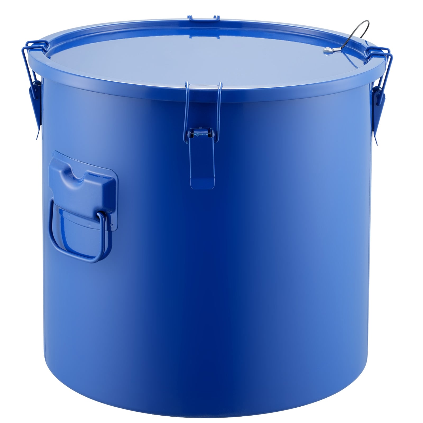 Fryer Grease Bucket, 10 Gal Oil Disposal Caddy Carbon Steel Fryer Oil Bucket With Rust-Proof Coating, Oil Transport Container With Lid, Lock Clips, Filter Bag For Hot Cooking Oil Filtering, Blue_maomaolike.com